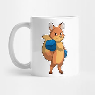 Fox as Boxer with Boxing gloves Mug